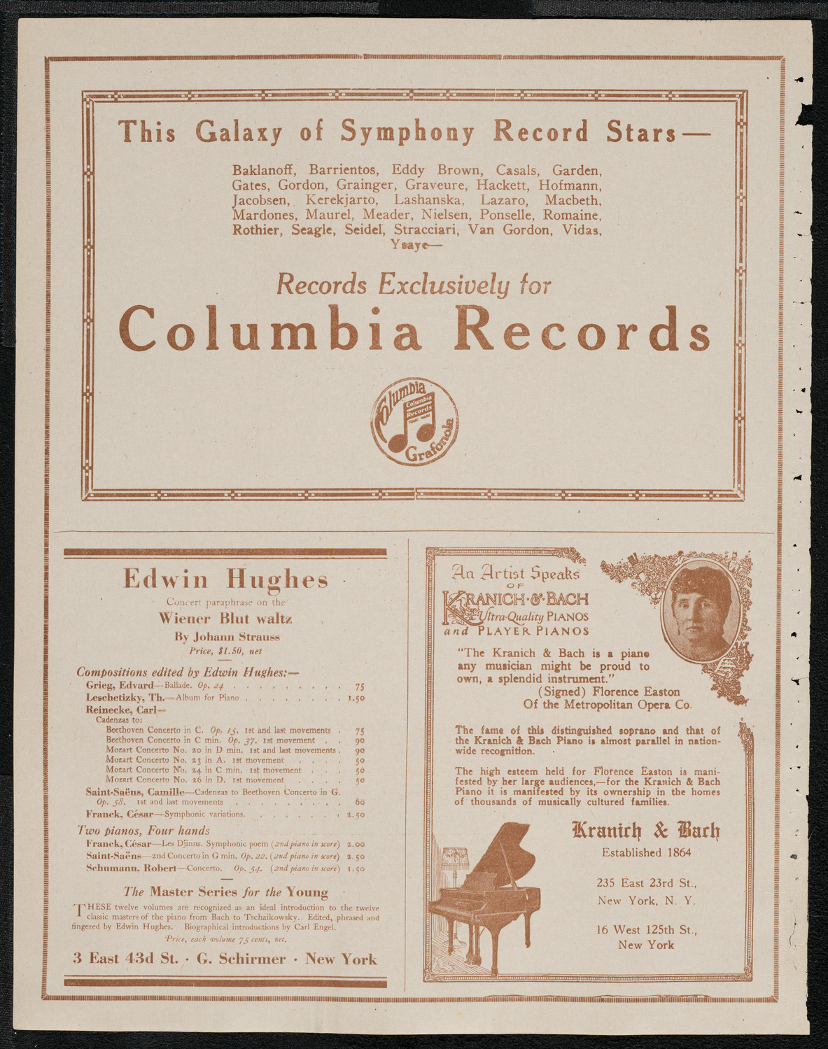 New York Philharmonic, February 25, 1921, program page 6