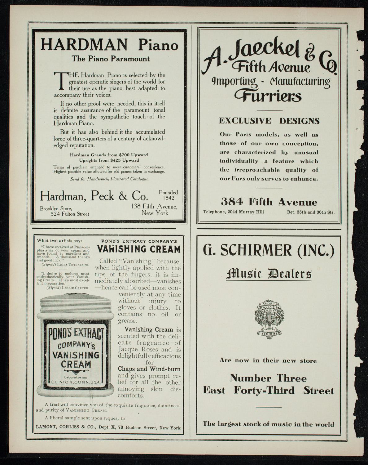 Glasgow Select Choir, November 25, 1910, program page 8