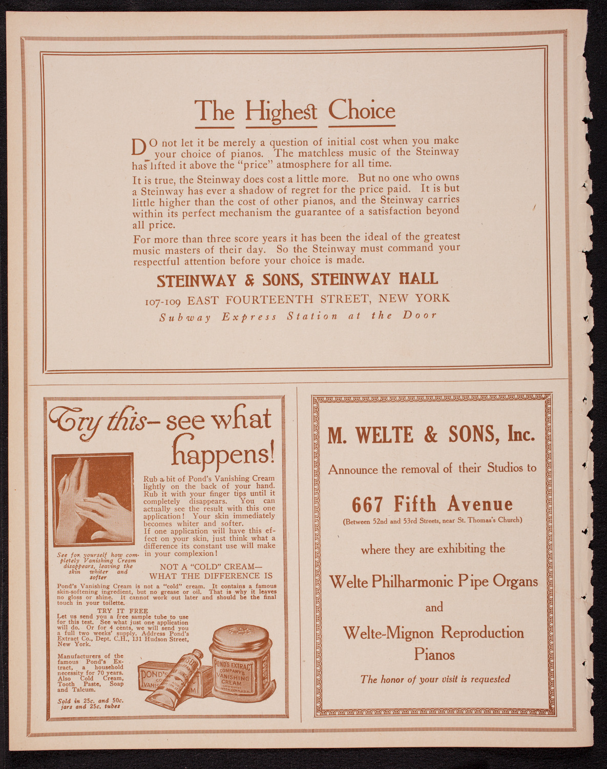 Meeting: The Humanitarian Cult, October 31, 1916, program page 4