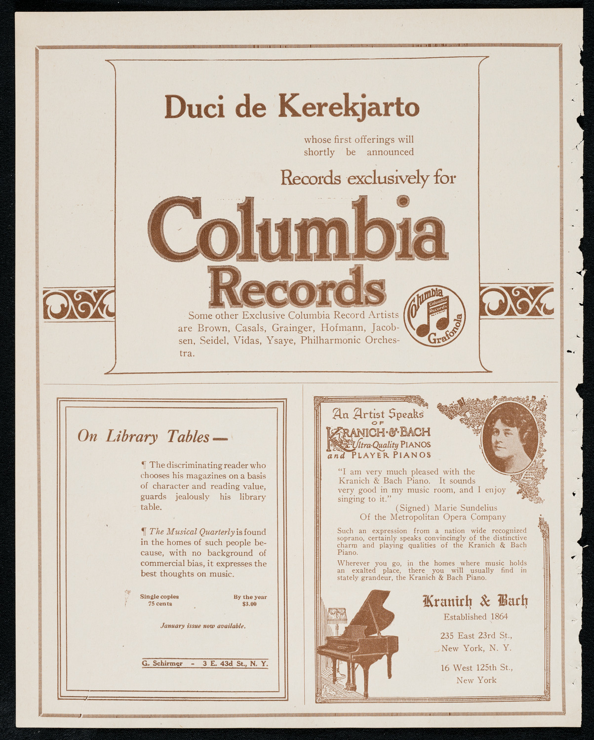 New York Philharmonic, November 21, 1920, program page 6