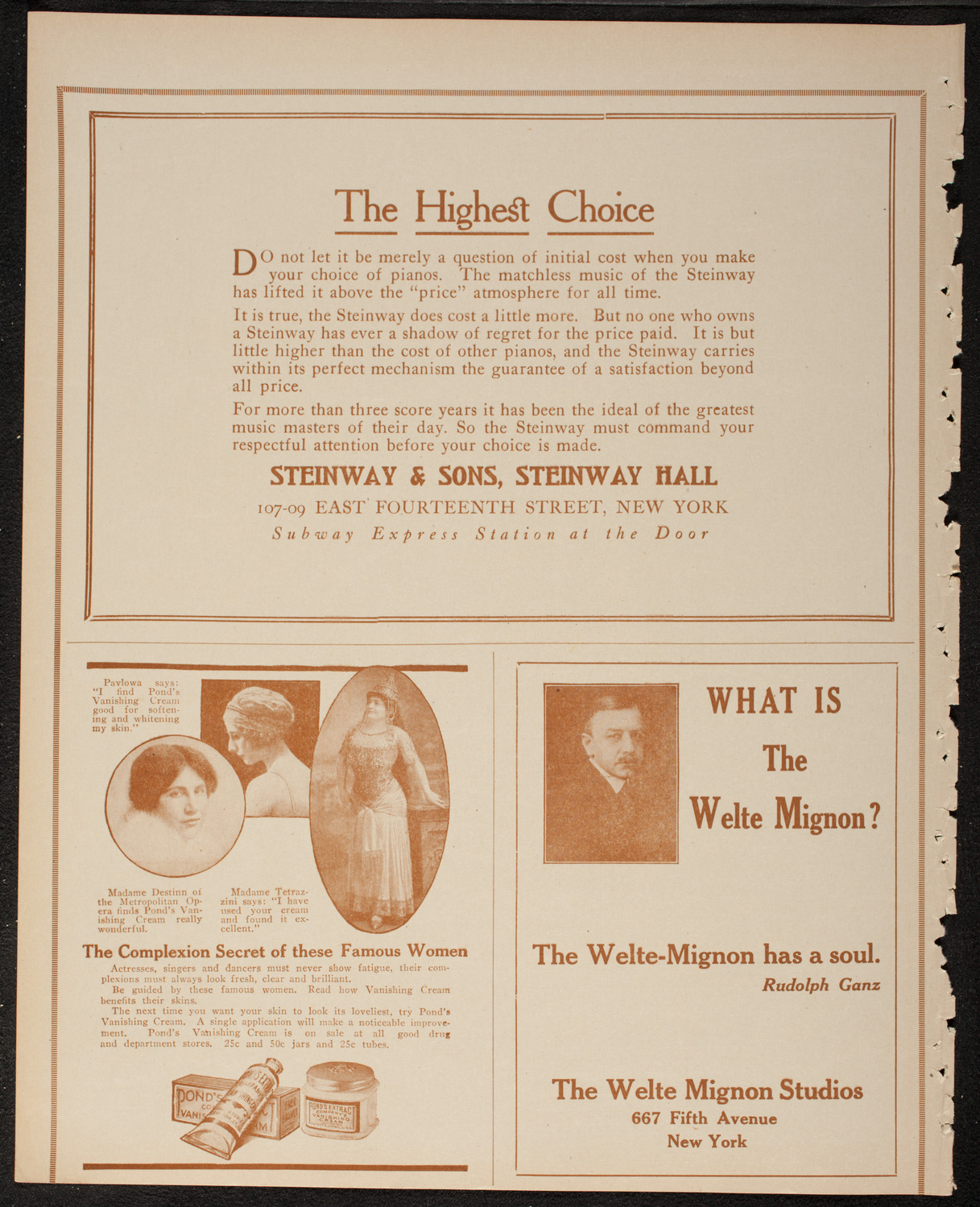 Music School Settlement Festival Concert, February 16, 1917, program page 4