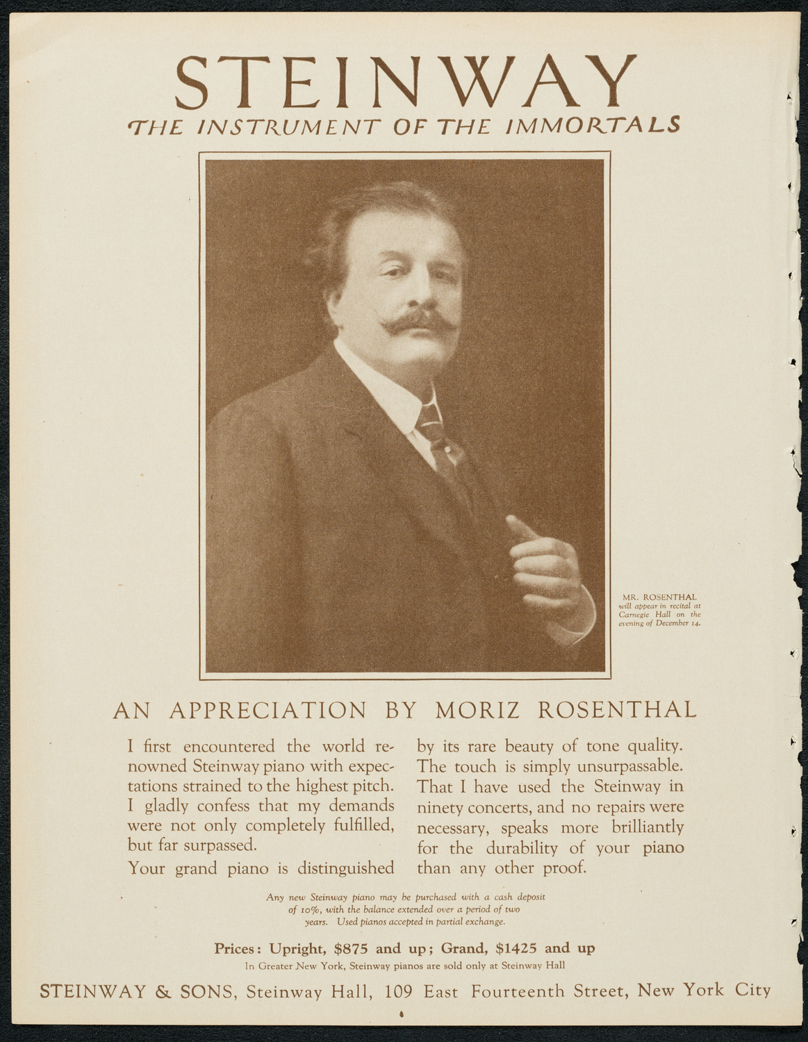 New York Philharmonic, December 14, 1923, program page 4