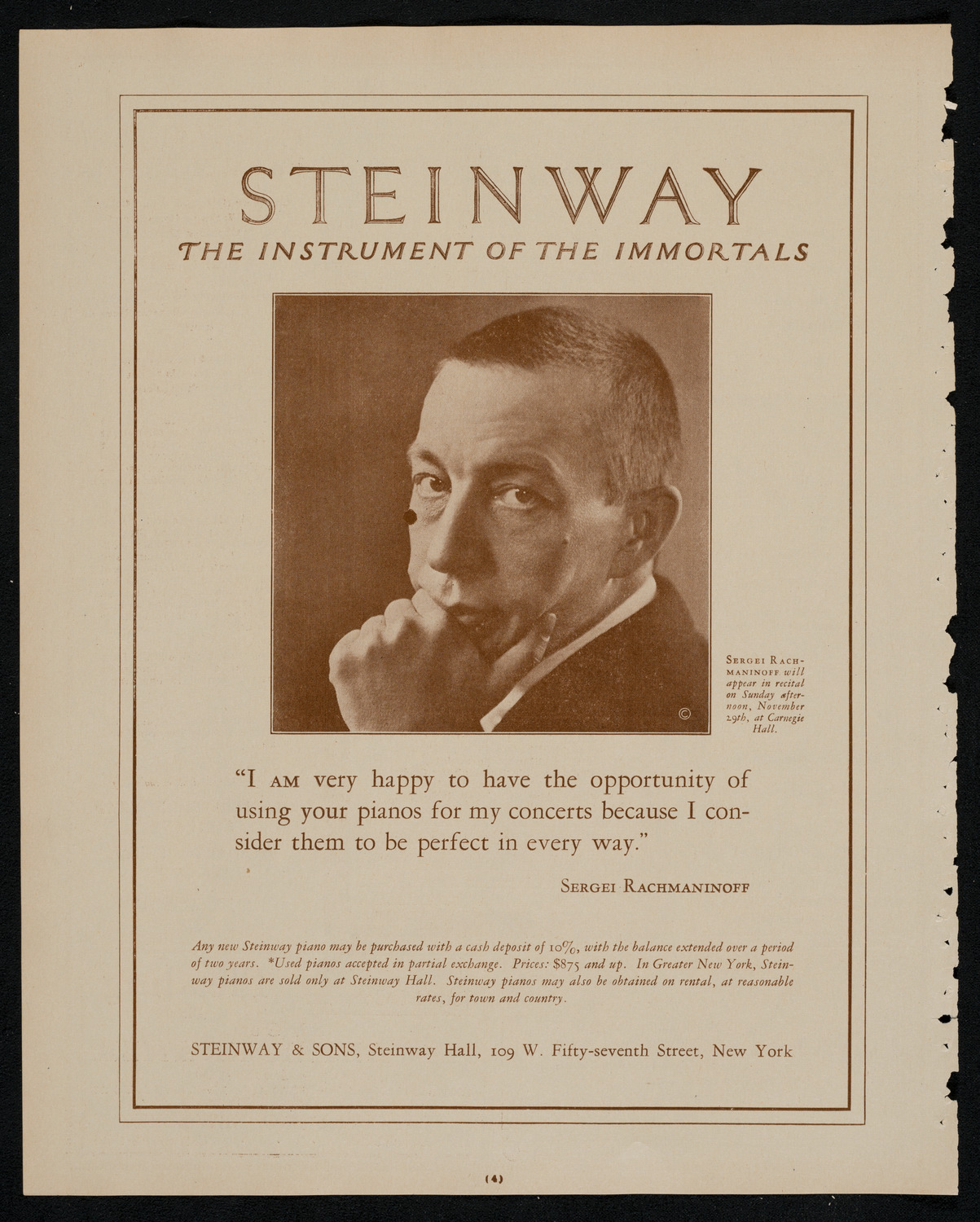 Boston Symphony Orchestra, November 28, 1925, program page 4