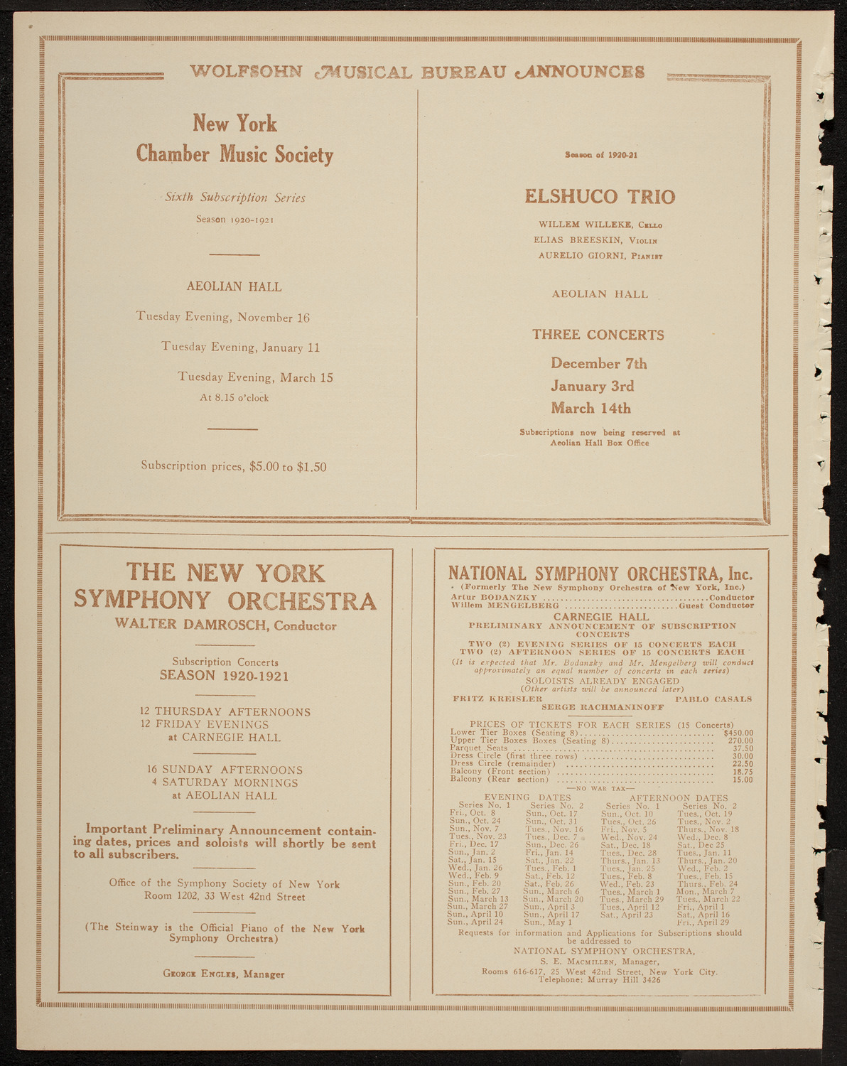 Lecture by Roy Chapman Andrews, May 4, 1920, program page 8