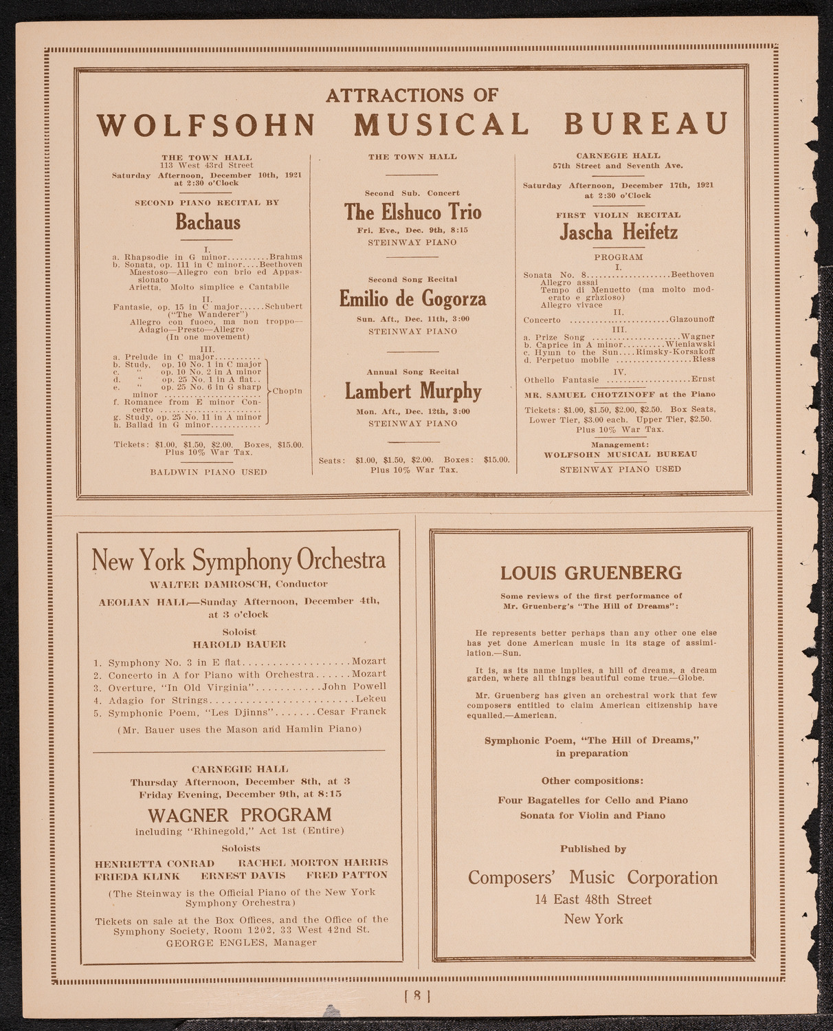Newman Traveltalks: The Canadian Rockies, November 27, 1921, program page 8