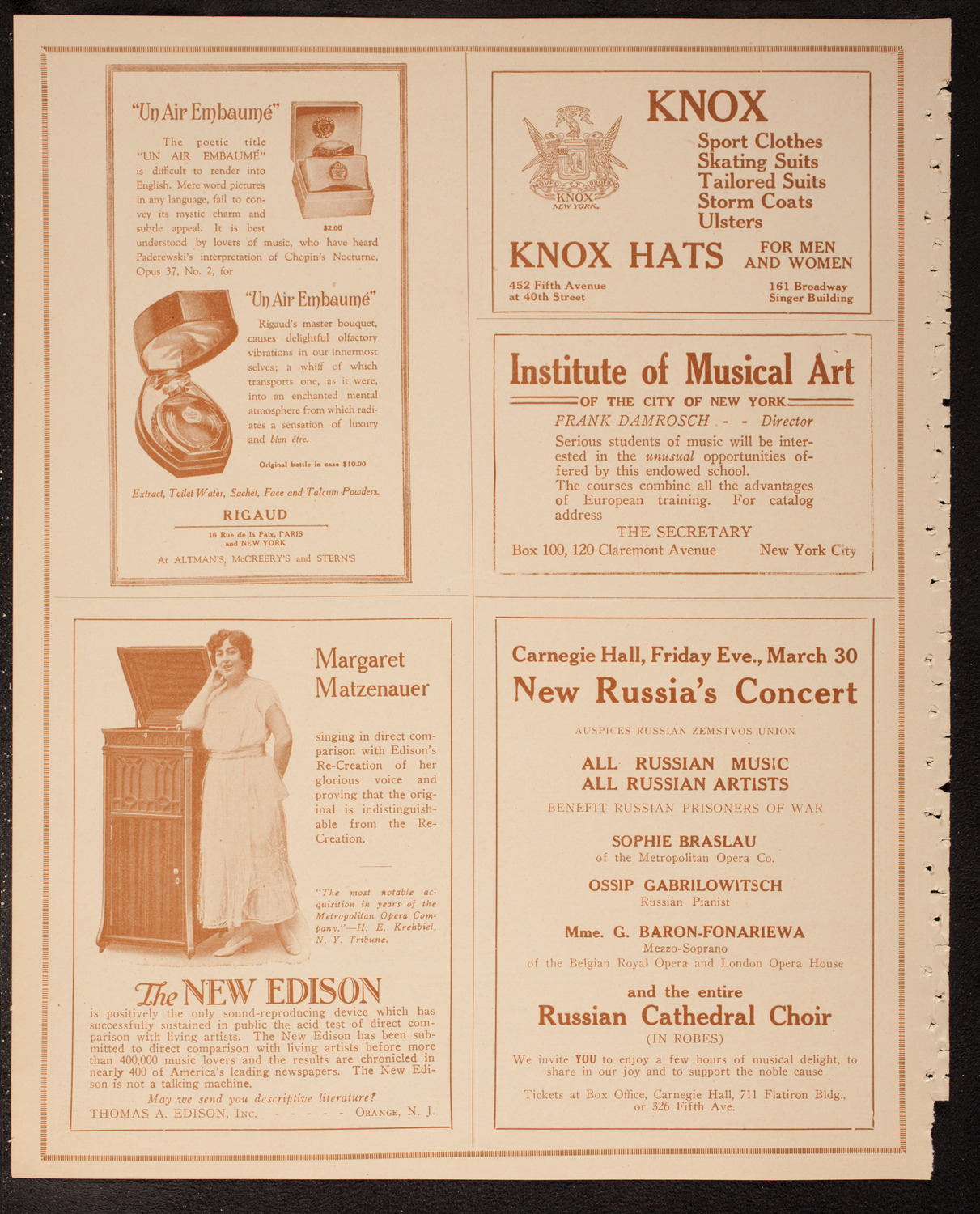 Eddy Brown, Violin, March 29, 1917, program page 2