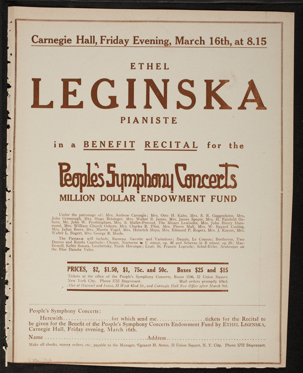 Symphony Concert for Young People, February 24, 1917, program page 11
