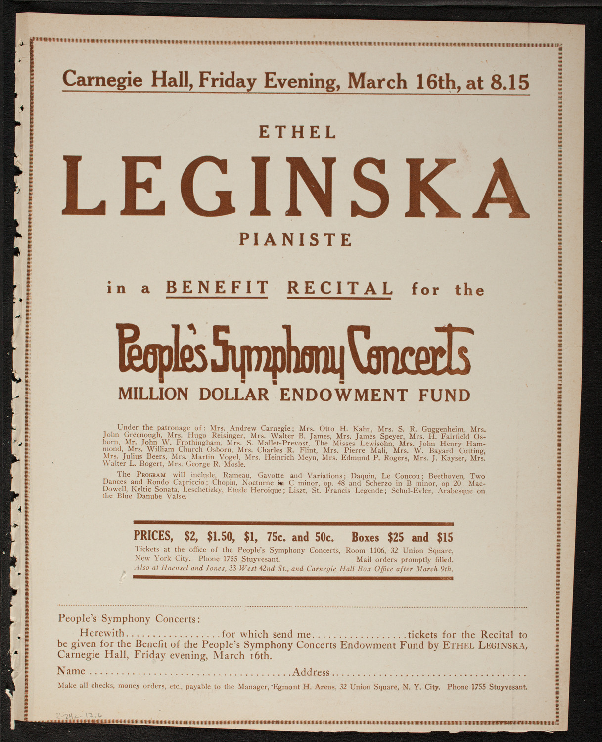 Symphony Concert for Young People, February 24, 1917, program page 11