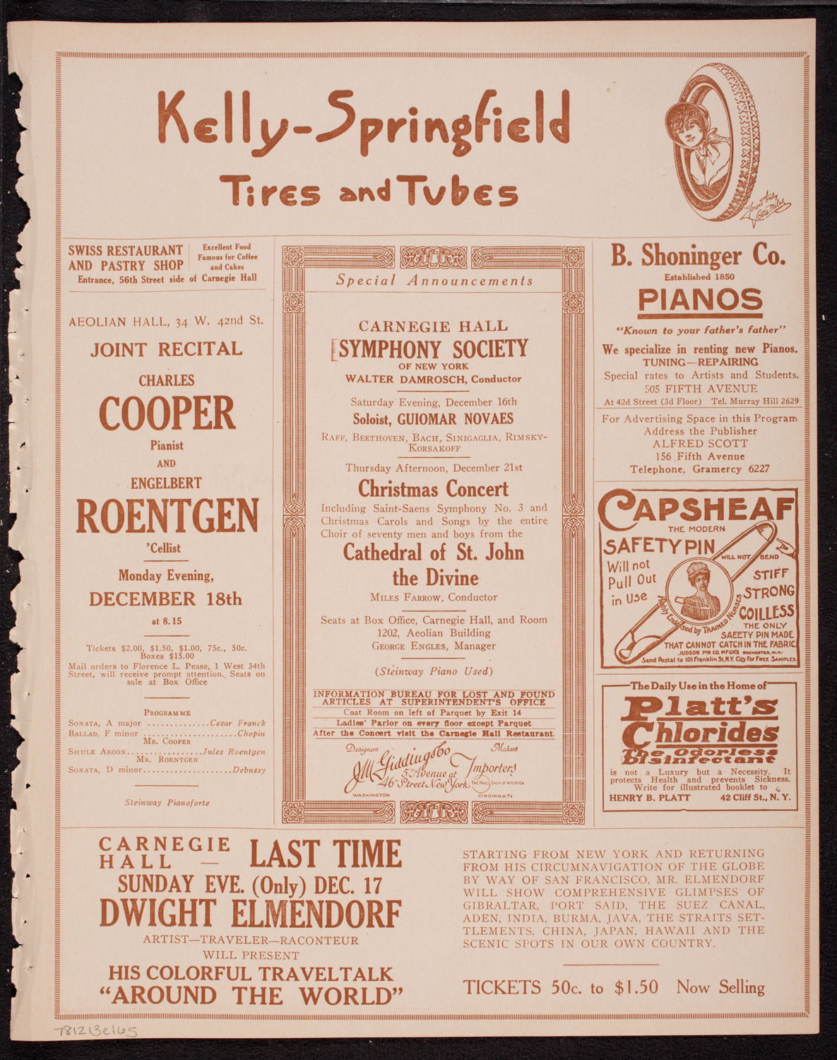 Home Symphony Concert: New York Philharmonic, December 13, 1916, program page 9