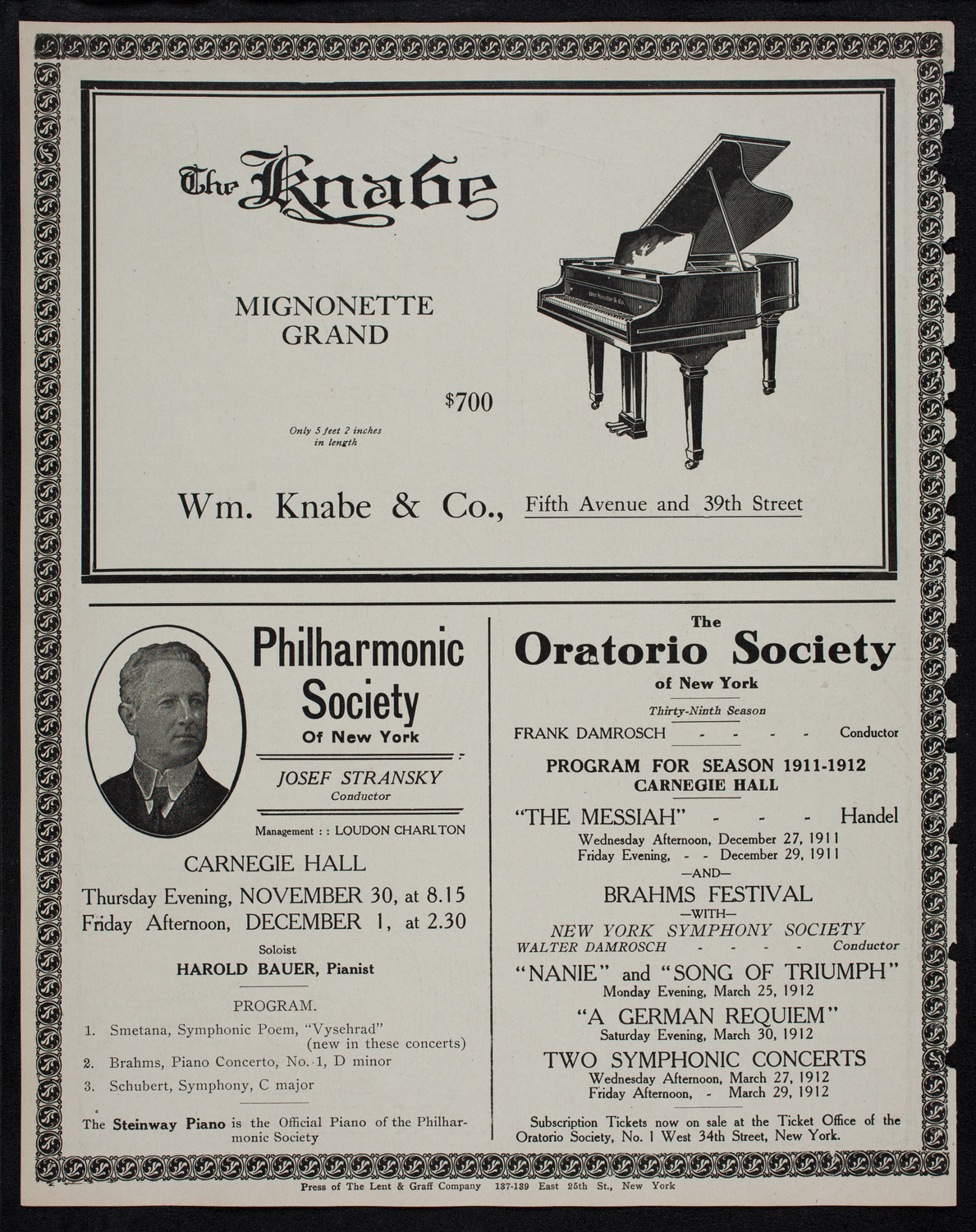 Elmendorf Lecture: Florence and Venice, November 26, 1911, program page 12