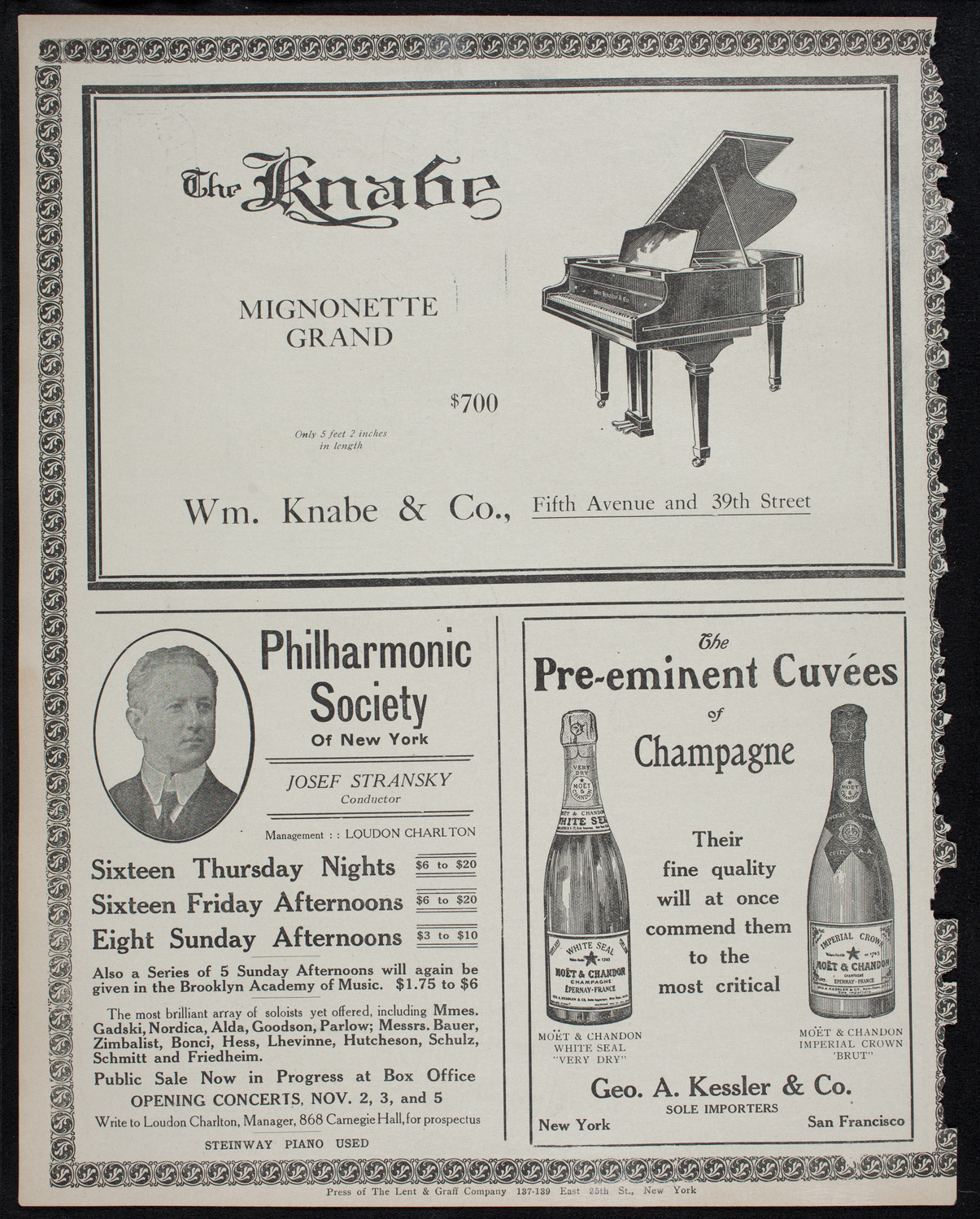 Andreyev Balalaika Orchestra, October 23, 1911, program page 12