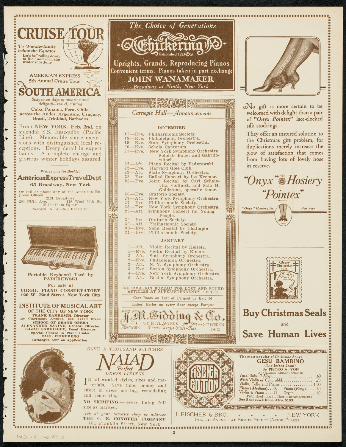 Newman Traveltalks: The Iguazu Falls, December 16, 1923, program page 3