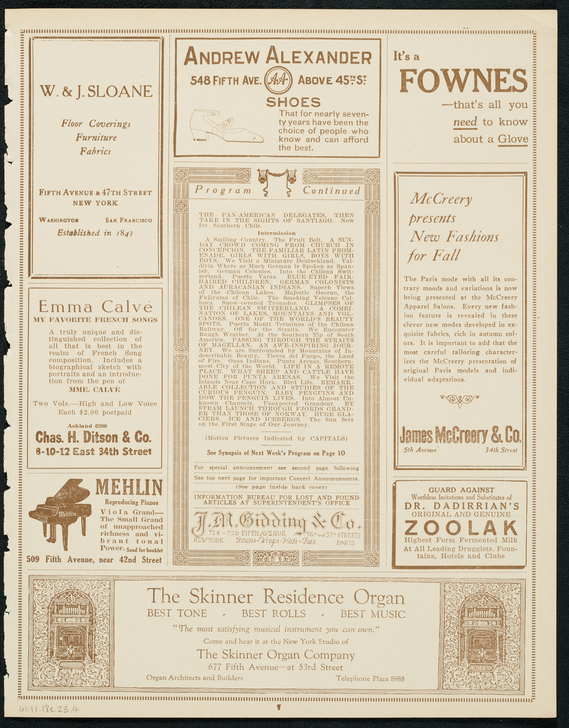 Newman Traveltalks: Chile, November 18, 1923, program page 7
