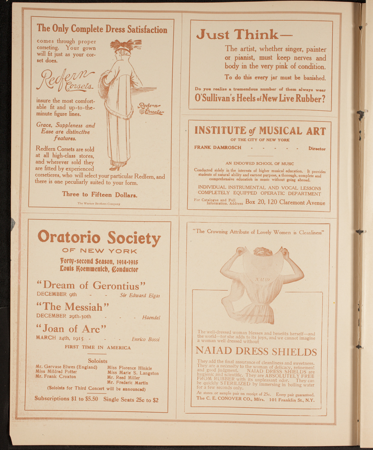 Frances Alda, Soprano, December 1, 1914, program page 2