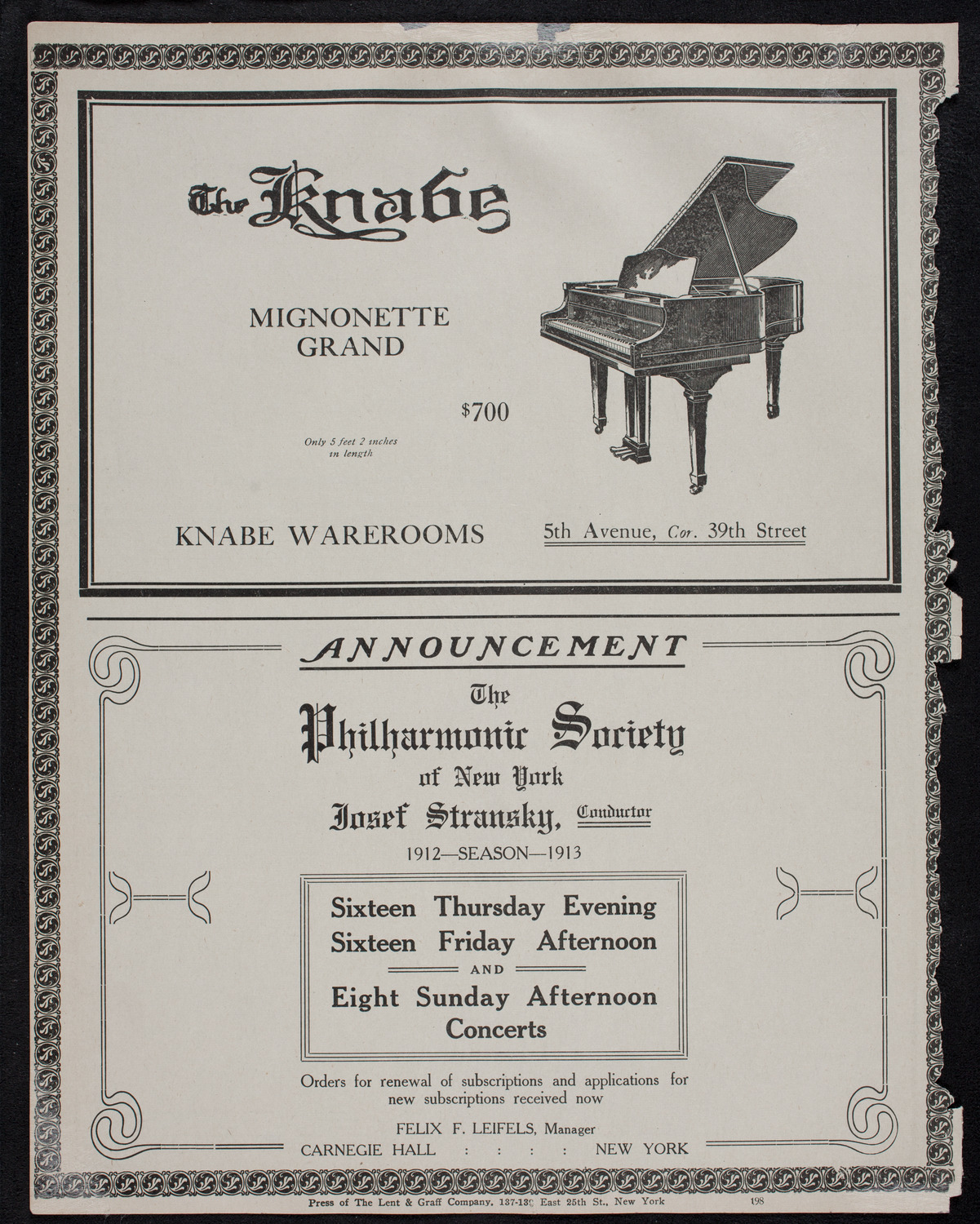 Olive Fremstad, Mezzo-Soprano, April 30, 1912, program page 12