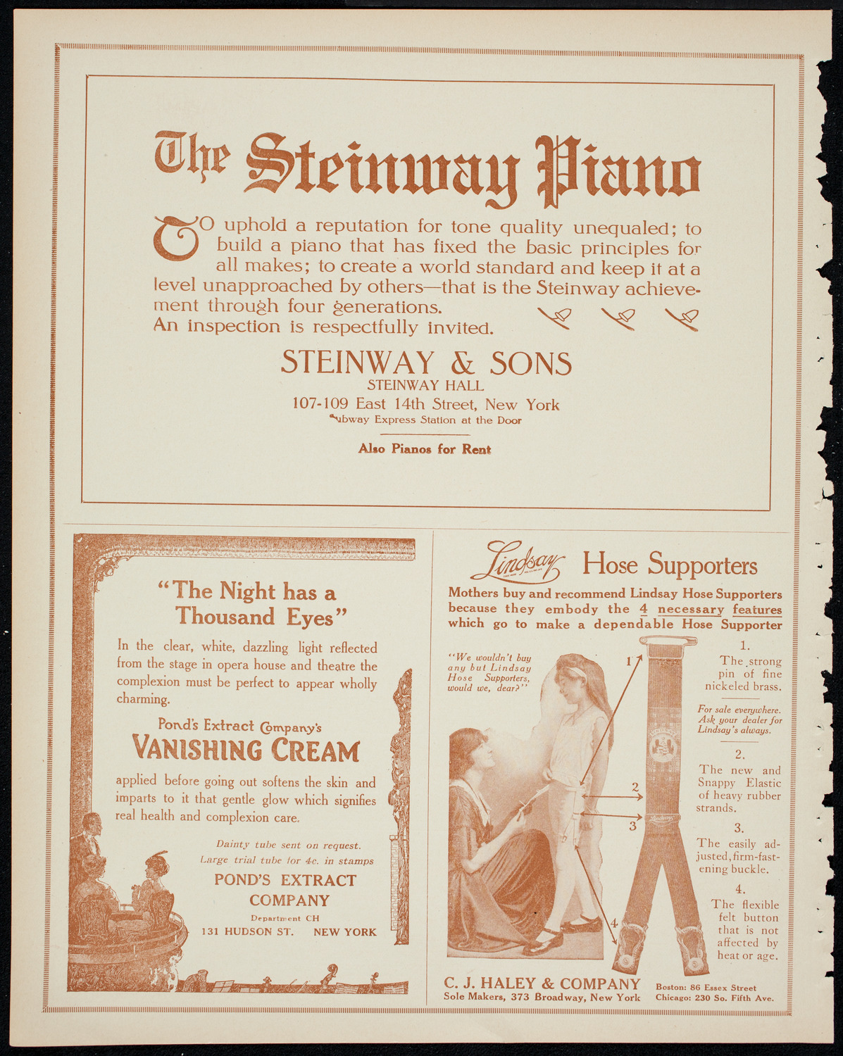New York Philharmonic, February 27, 1914, program page 4