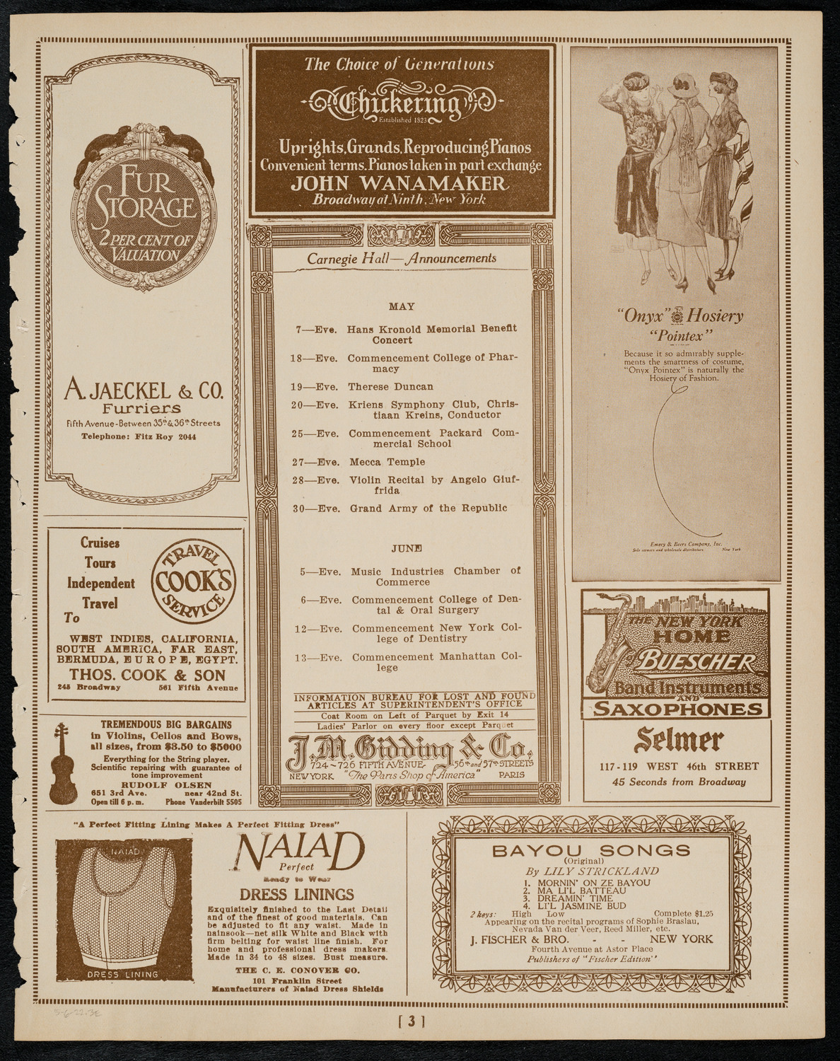 Pupils of Louise Baylis, May 6, 1922, program page 3