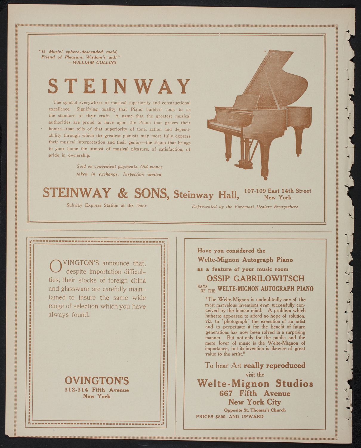 New York Philharmonic: Beethoven-Brahms Festival, January 17, 1918, program page 4