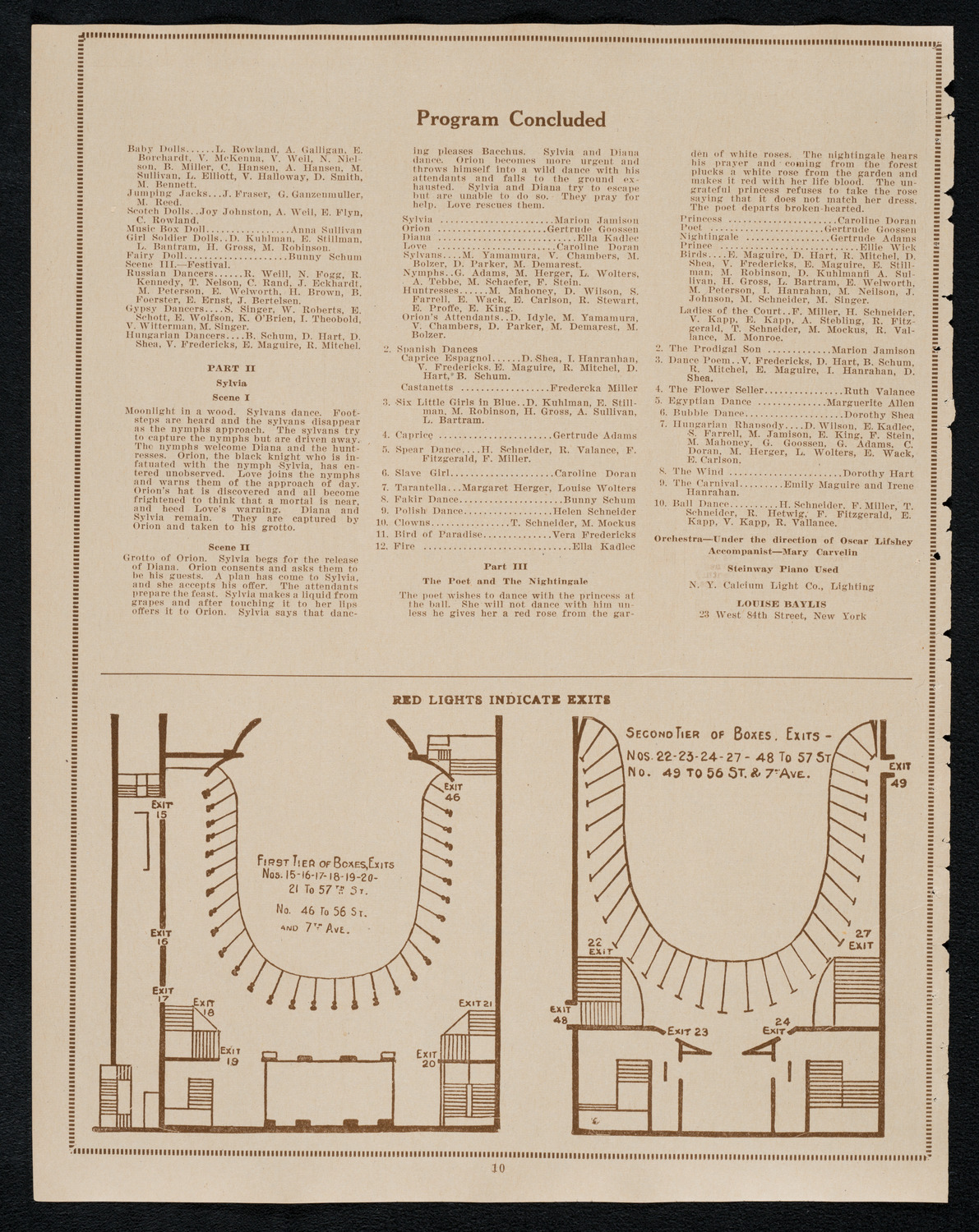 Louise Baylis Dancers, May 12, 1923, program page 10