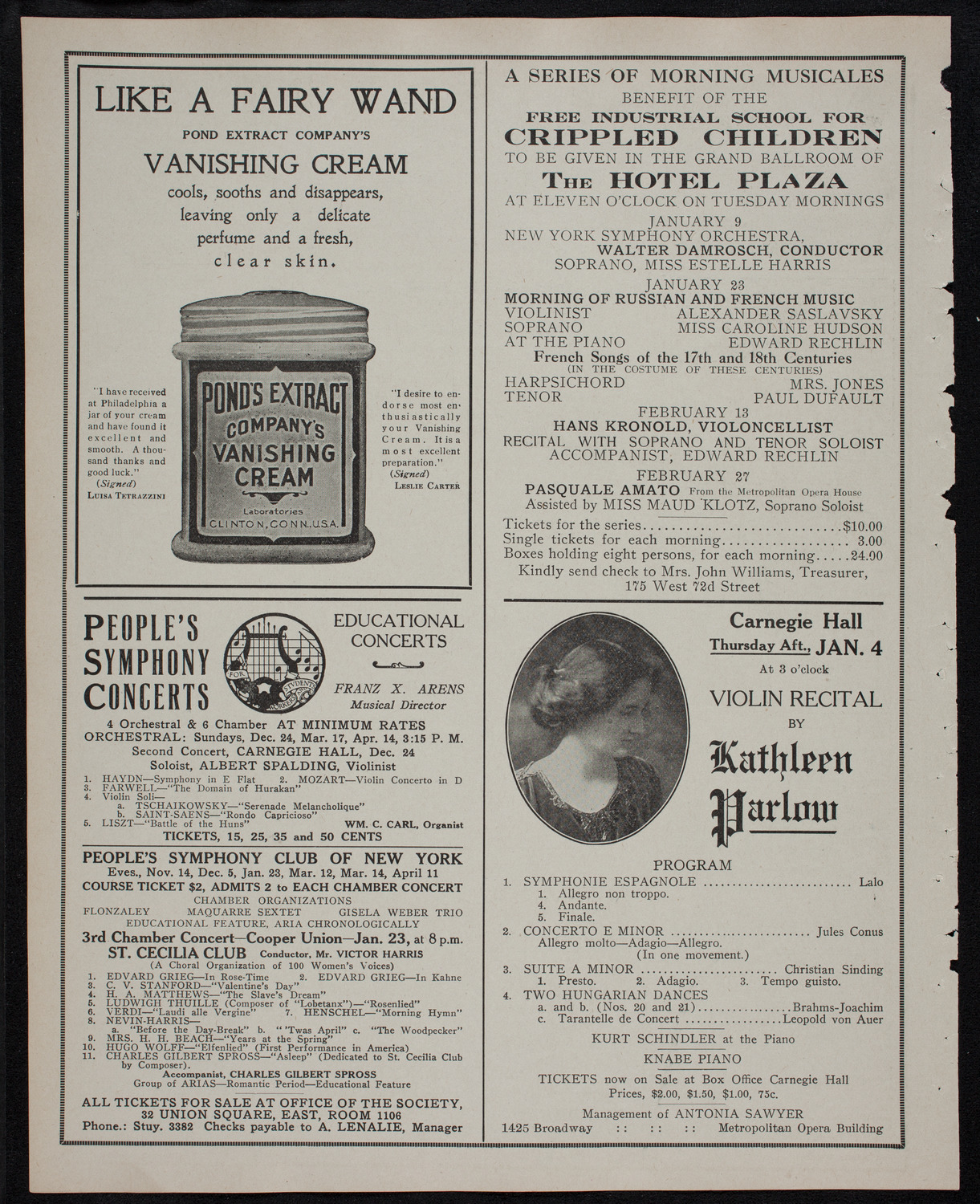 Lecture by Col. Charles J. "Buffalo" Jones, December 22, 1911, program page 8