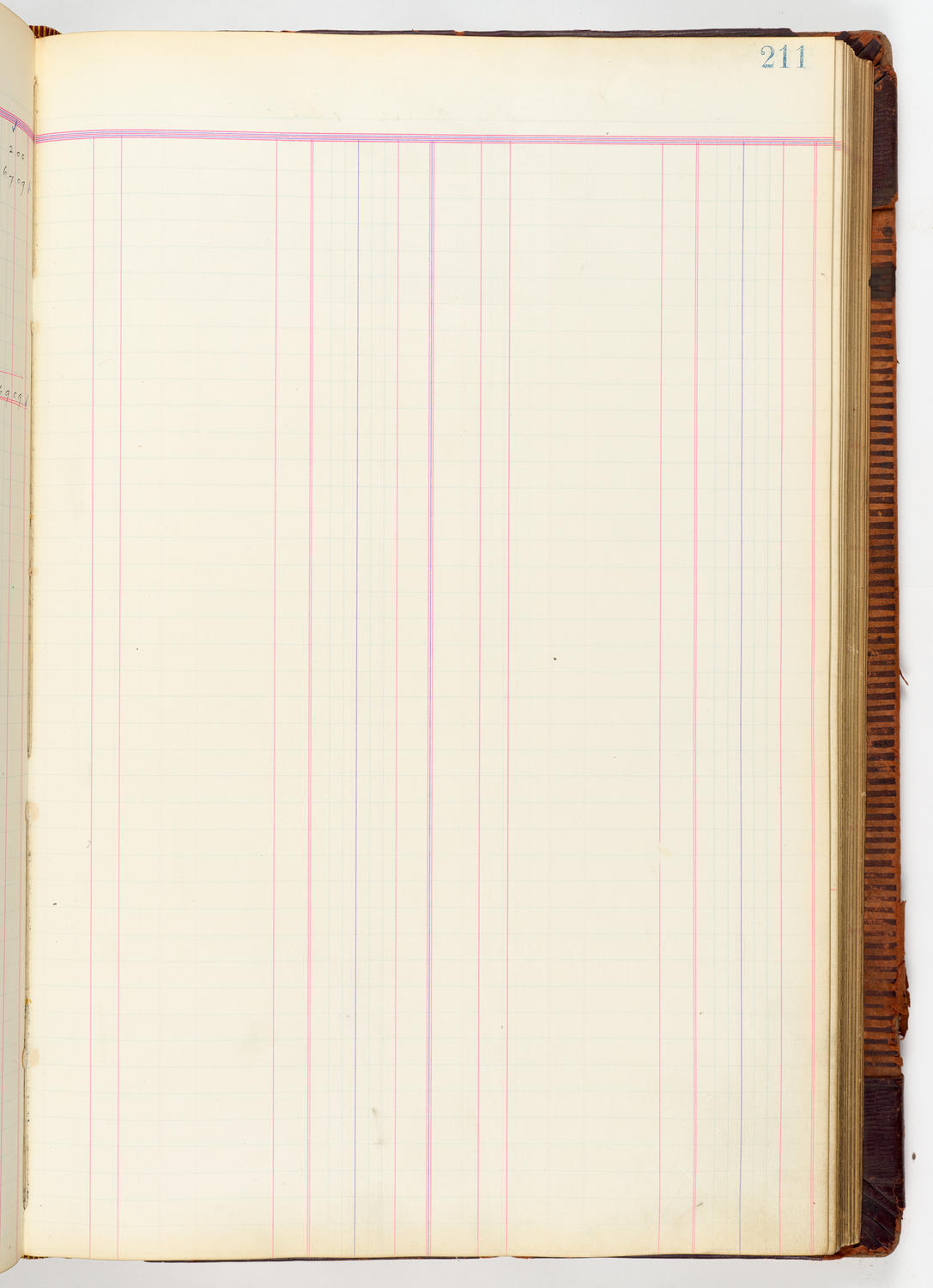 Music Hall Accounting Ledger, volume 3, page 211