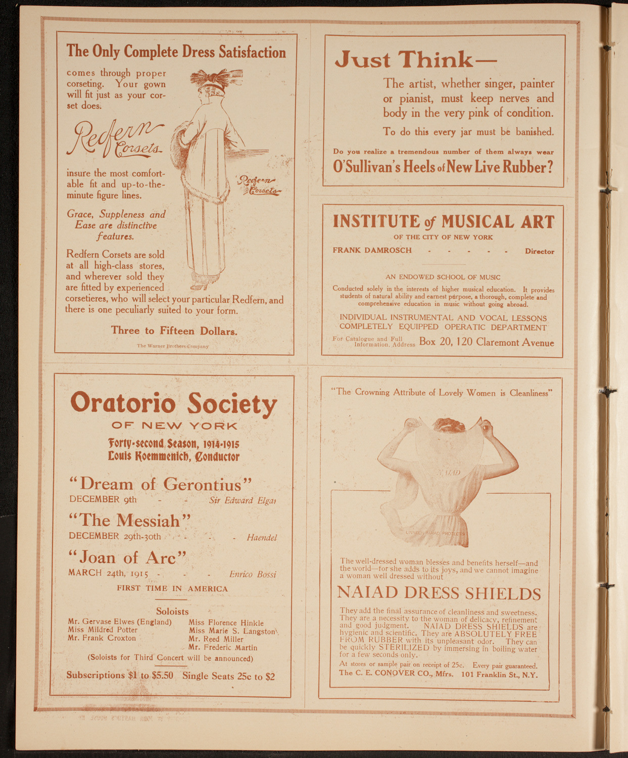 New York Philharmonic, November 13, 1914, program page 2