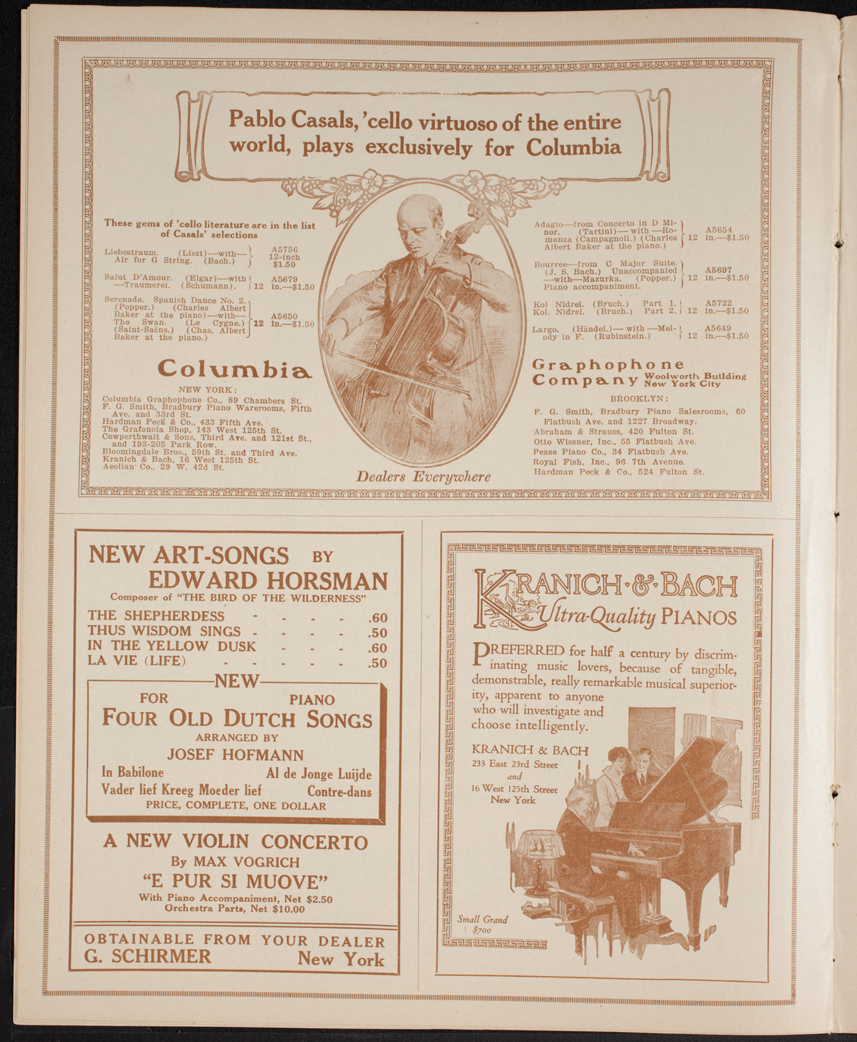 William Wade Hinshaw, February 29, 1916, program page 6
