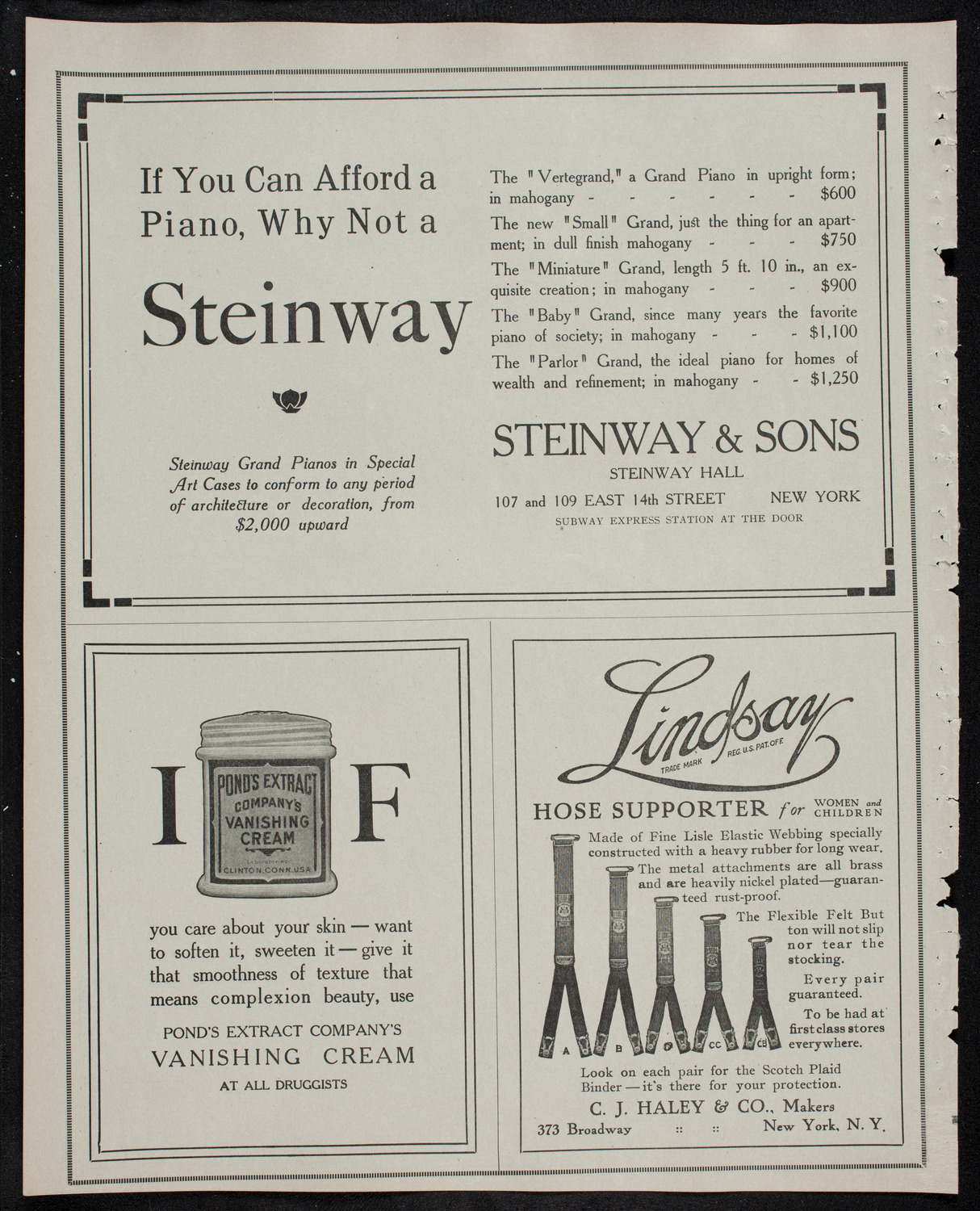 New York Philharmonic, December 27, 1912, program page 4