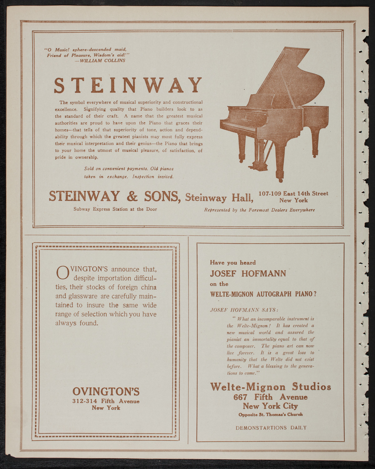 New York Philharmonic, January 26, 1918, program page 4