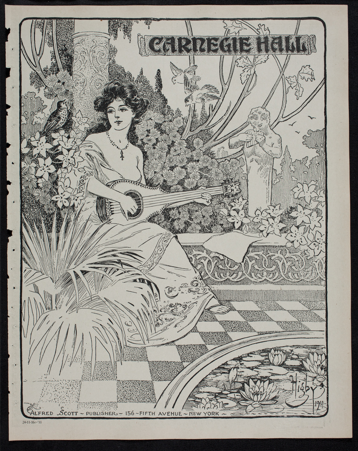 New York Philharmonic, November 16, 1911, program page 1