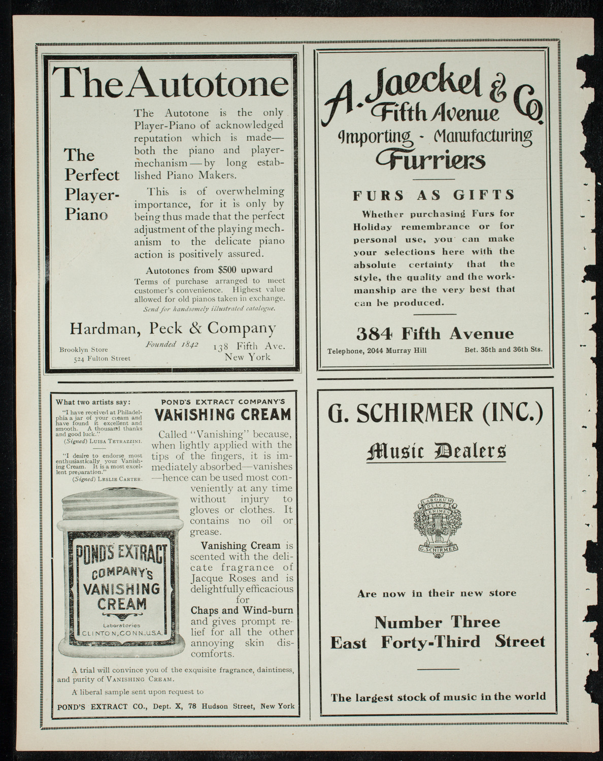 Elmendorf Lecture: Paris, December 12, 1910, program page 8