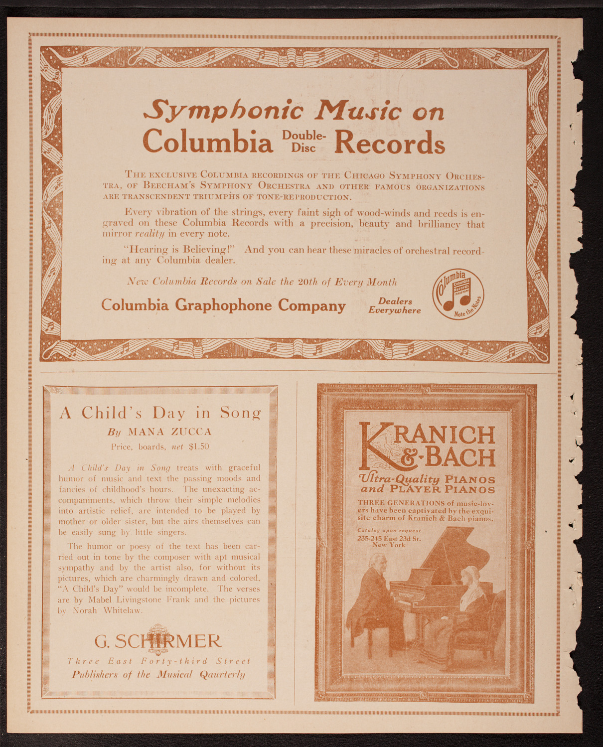 New York Symphony Orchestra, March 15, 1917, program page 6