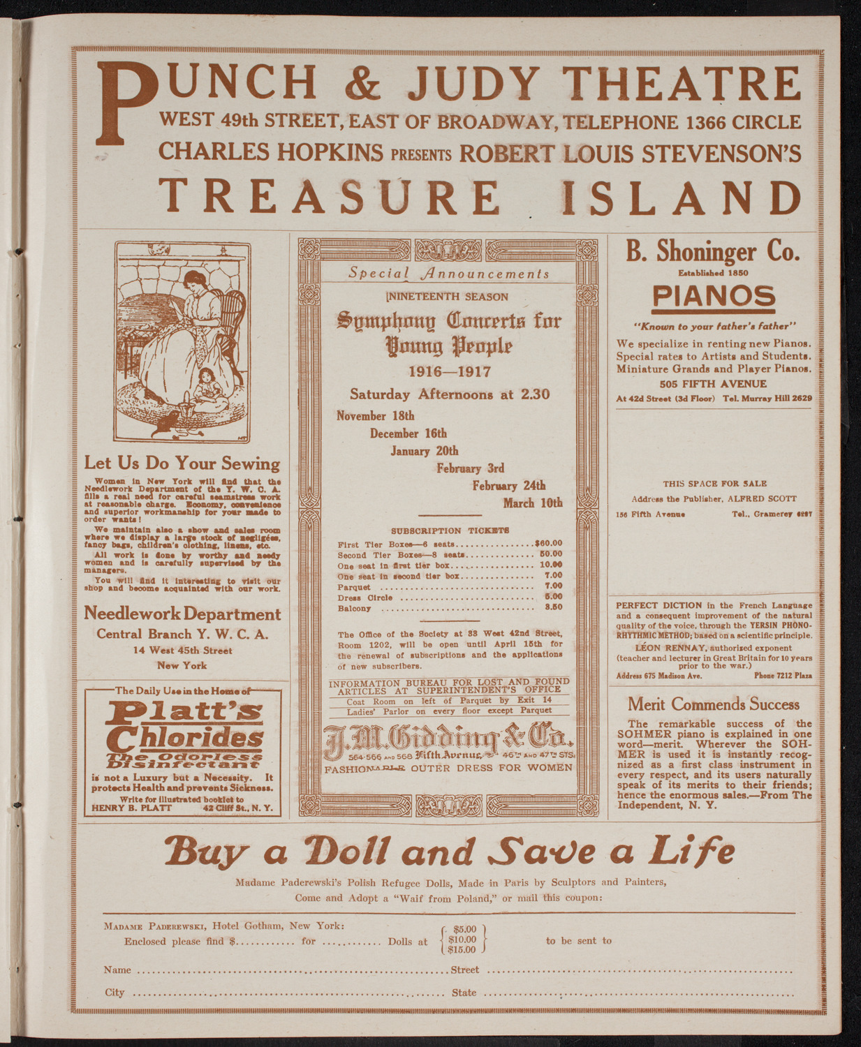 Benefit: St. Andrew's One Cent Coffee Stands, April 17, 1916, program page 9