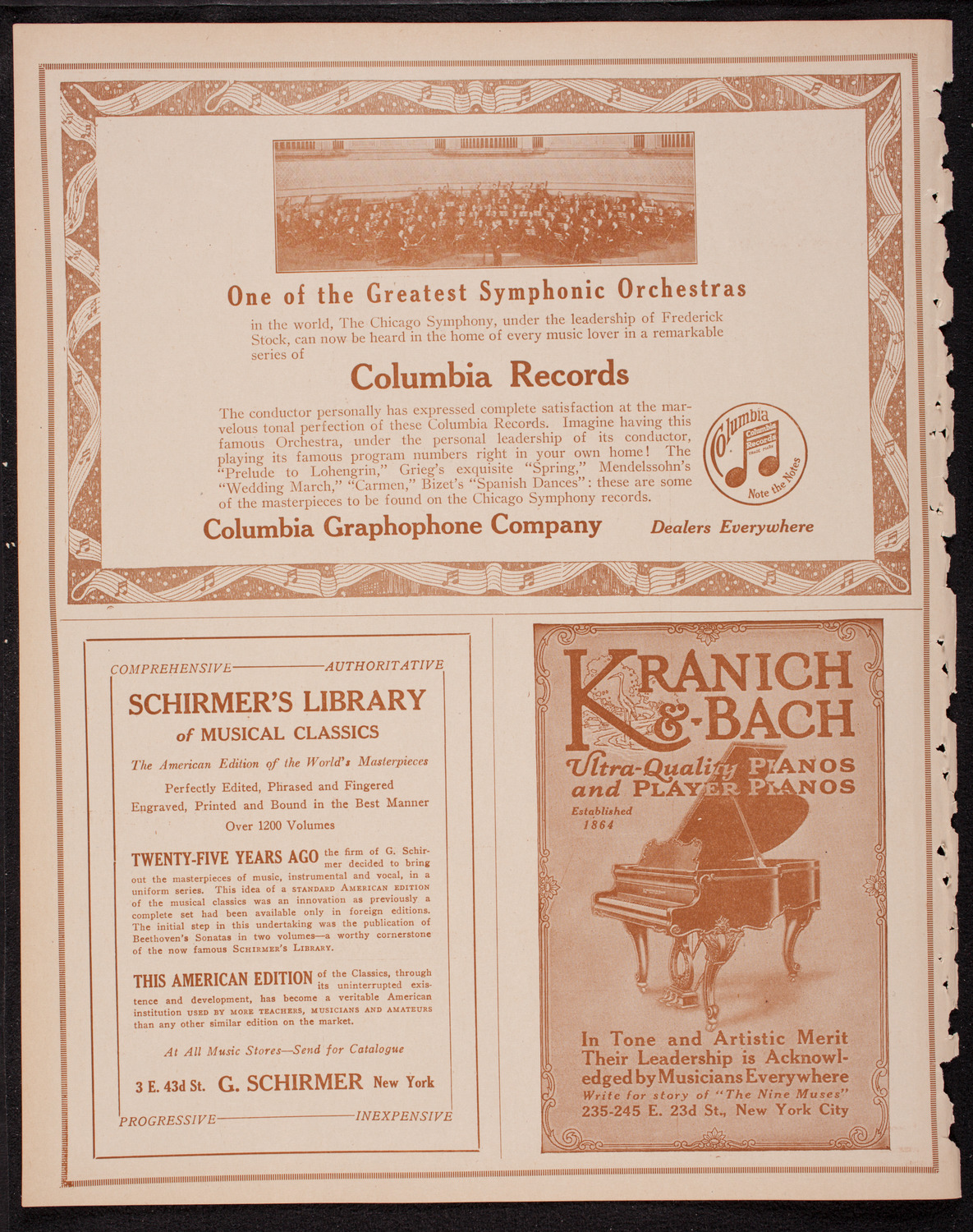 Home Symphony Concert: New York Philharmonic, November 8, 1916, program page 6