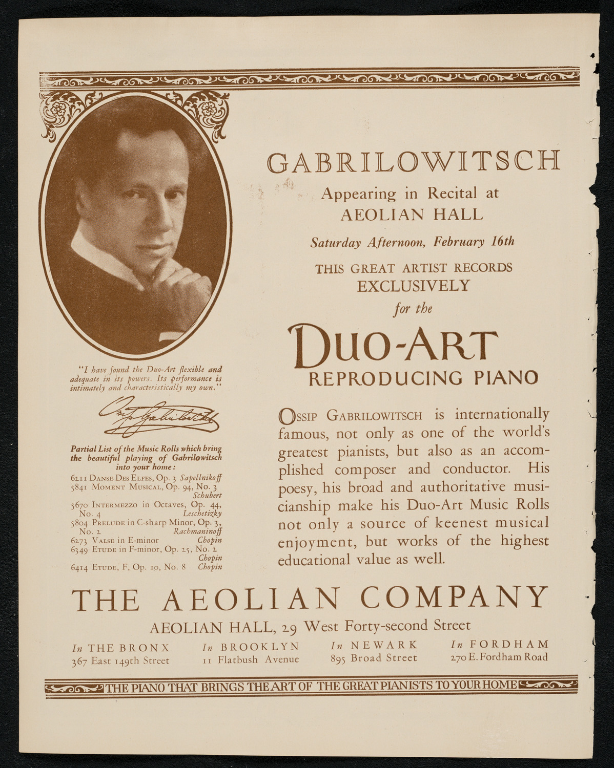 New York Symphony Orchestra, February 15, 1924, program page 2