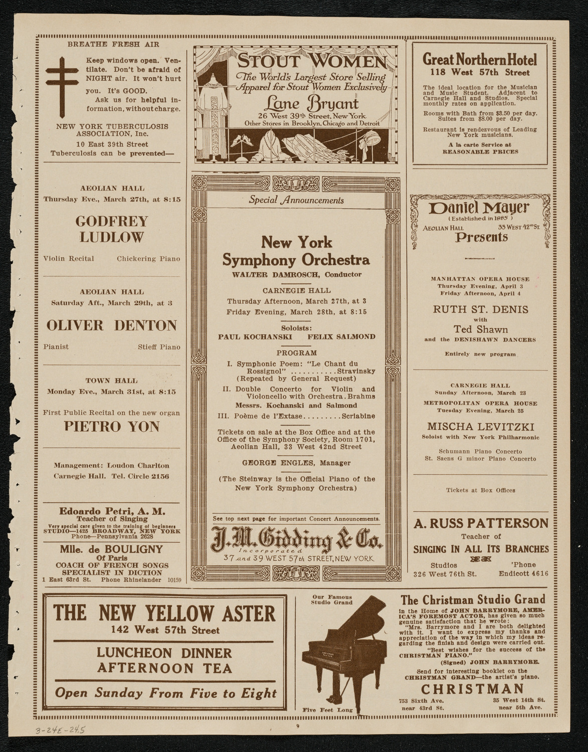 Mecca Temple of New York: Ancient Arabic Order of the Nobles of the Mystic Shrine, March 24, 1924, program page 9