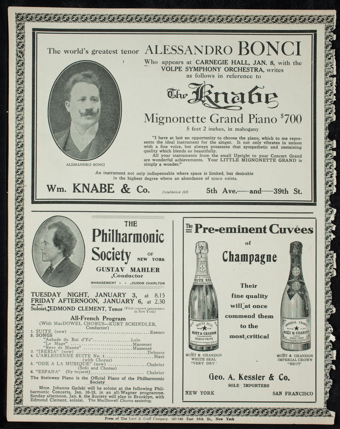 New York Philharmonic, December 30, 1910, program page 12