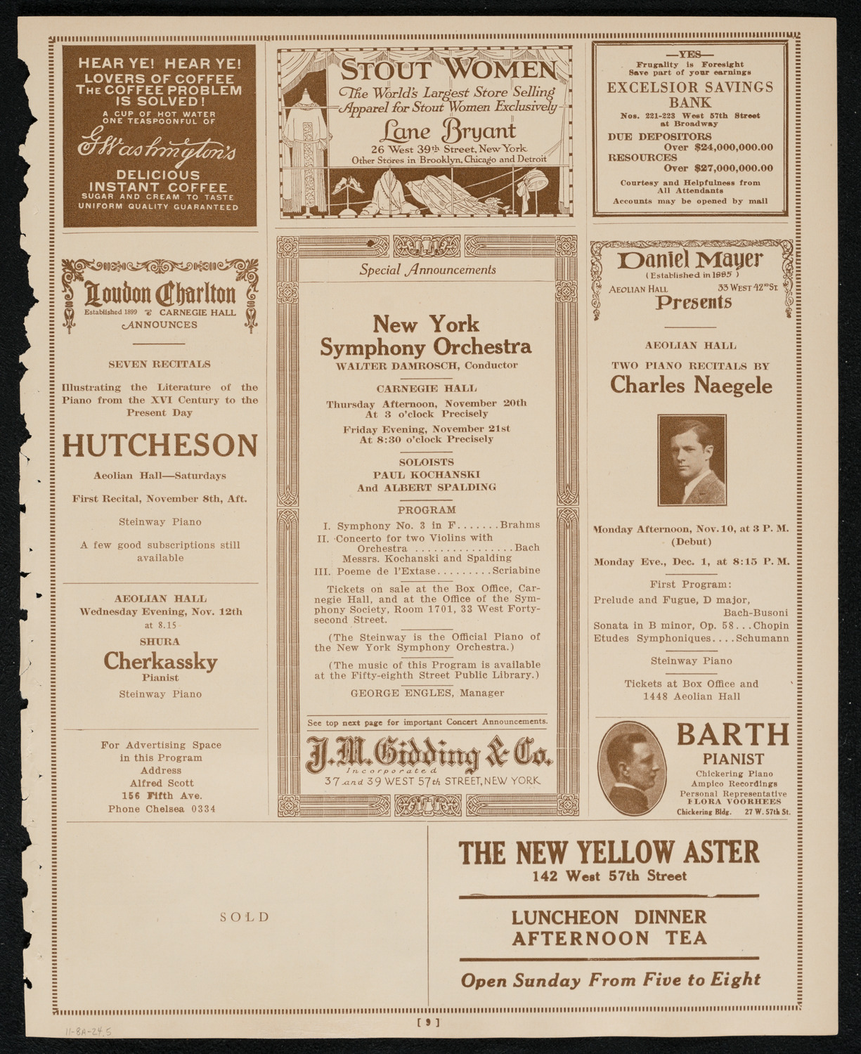 Symphony Concert for Young People, November 8, 1924, program page 9