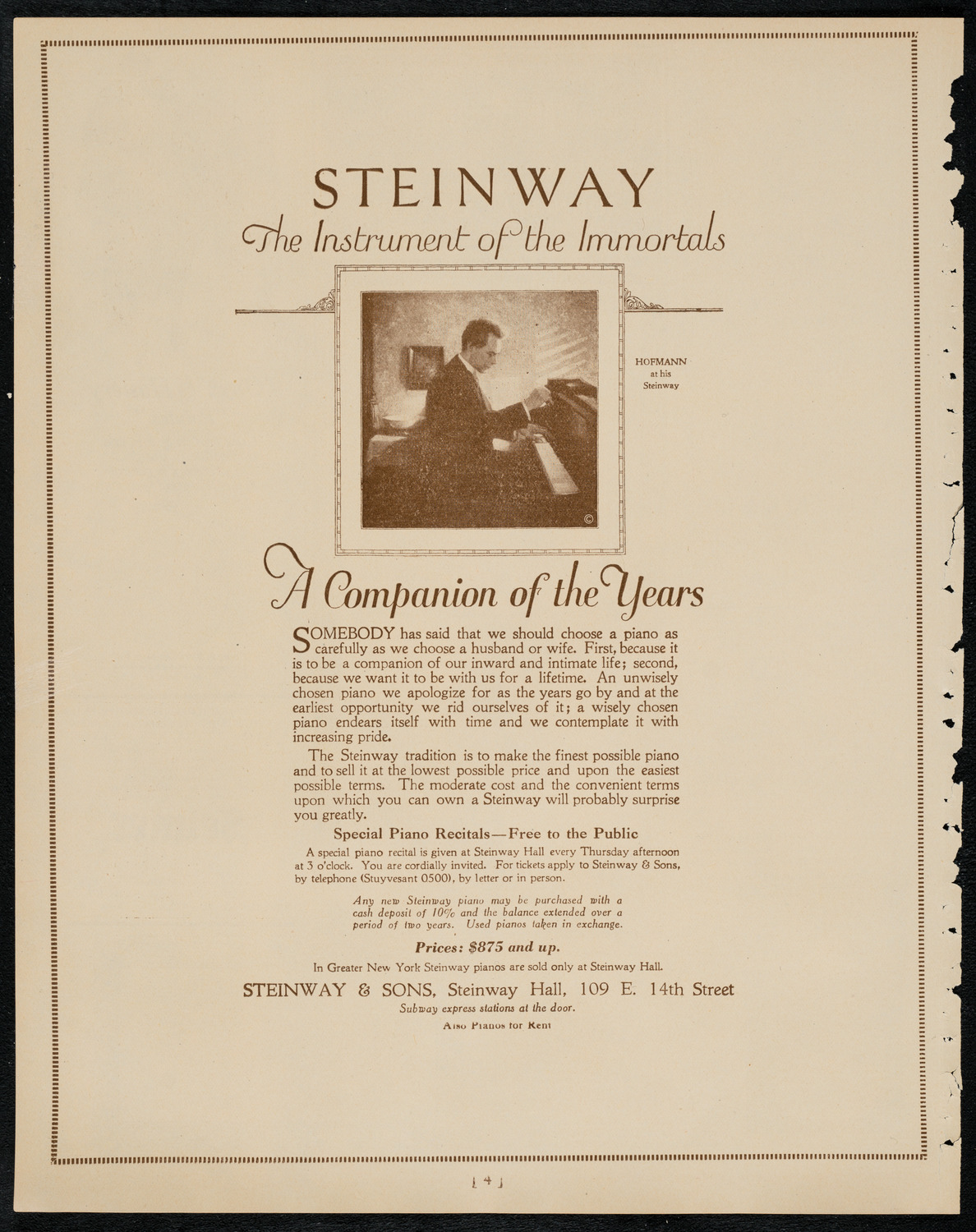 Boston Symphony Orchestra, February 2, 1922, program page 4