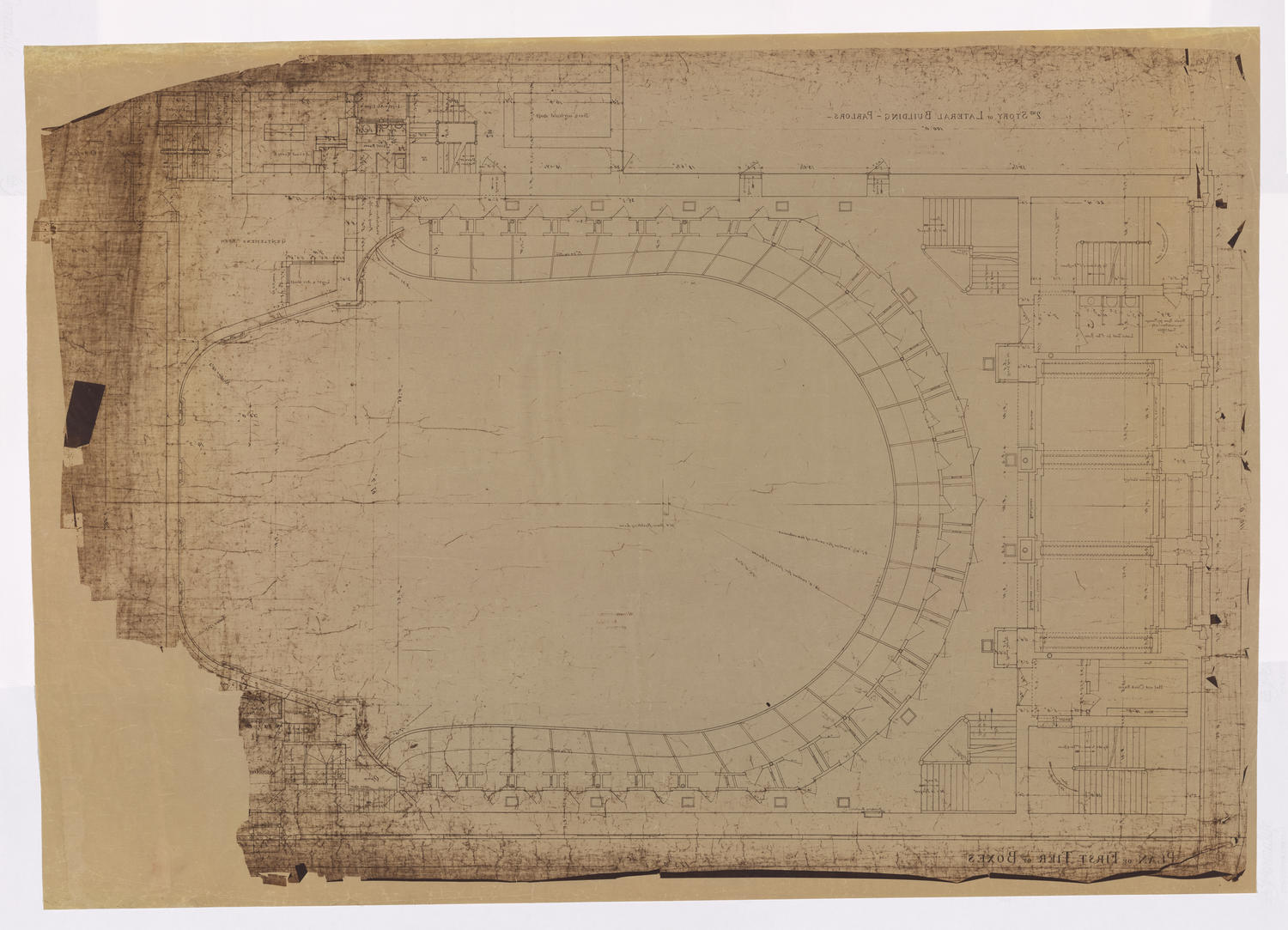 Main Hall First Tier boxes plan, 1890