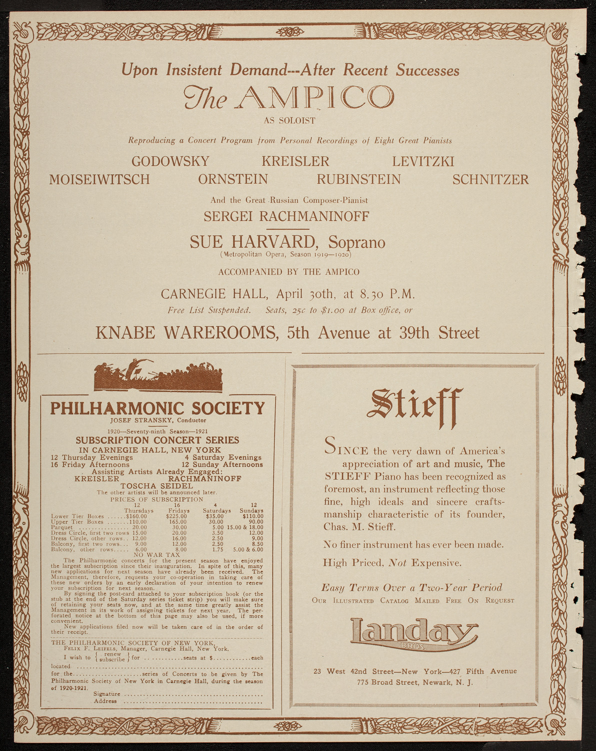 Dirk Foch Symphony Concert, April 21, 1920, program page 12