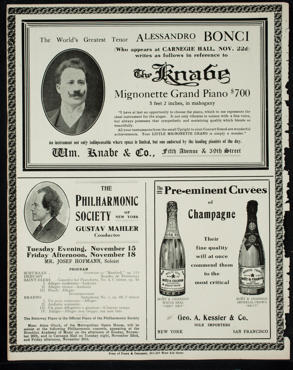 Elmendorf Lecture: London, November 14, 1910, program page 12