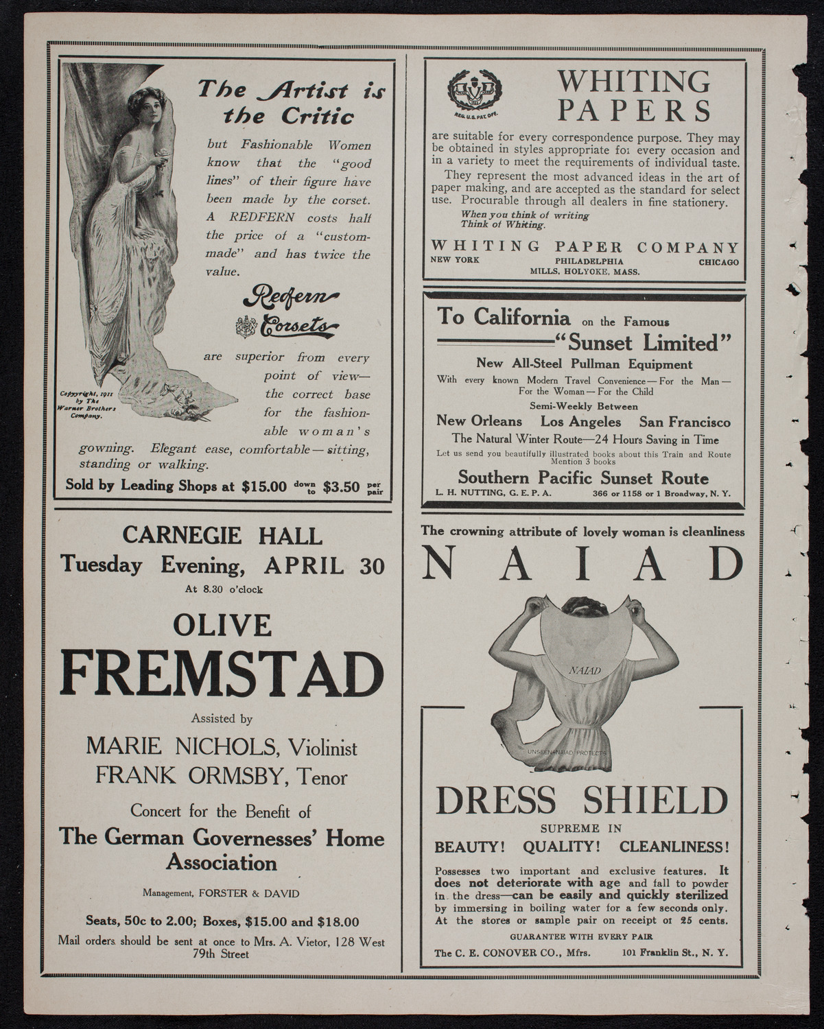 Jeanne Jomelli, Soprano, and Paolo Gruppe, Cello, April 4, 1912, program page 2