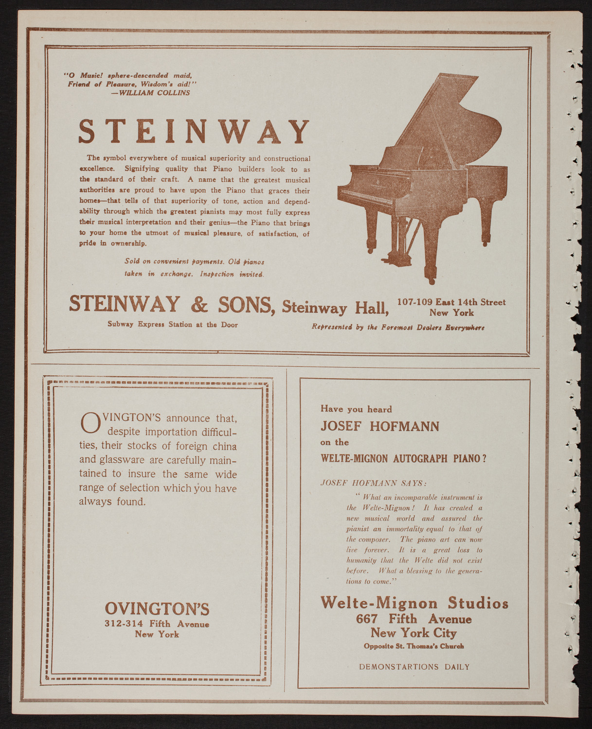 New York Symphony Orchestra, February 6, 1918, program page 4