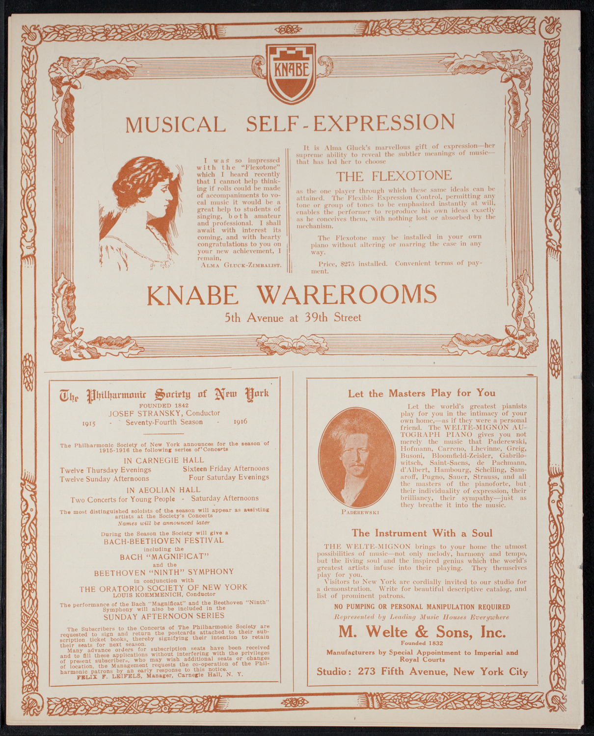 John McCormack, Tenor, April 25, 1915, program page 12