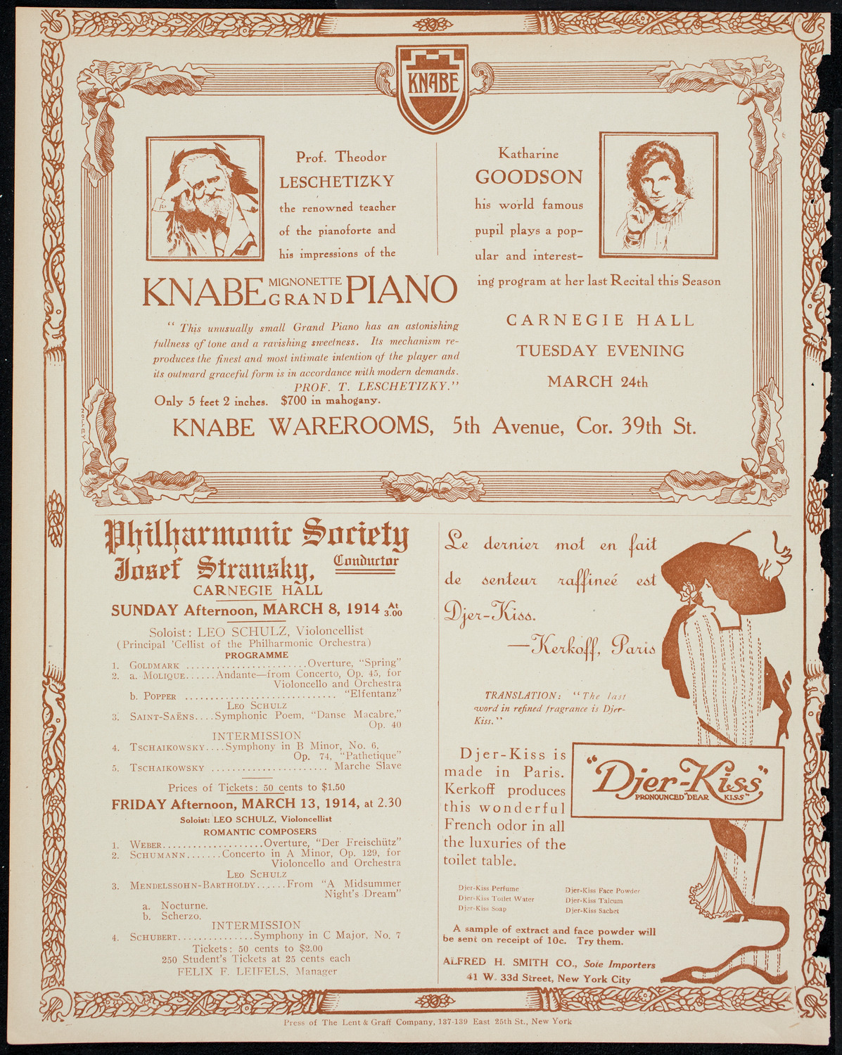 New York Symphony Orchestra: Beethoven Festival, March 7, 1914, program page 12
