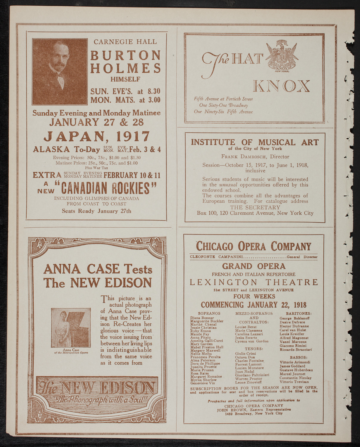 New York Philharmonic, January 24, 1918, program page 2