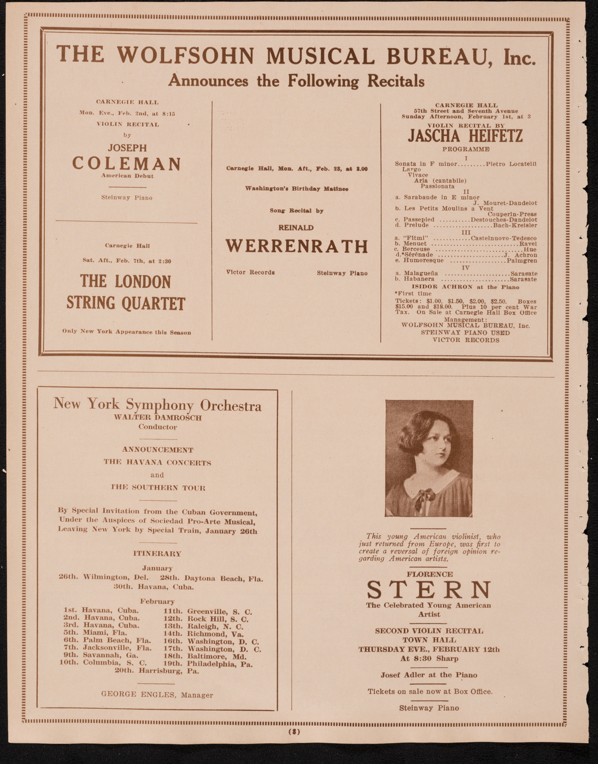 State Symphony Orchestra of New York, January 27, 1925, program page 8