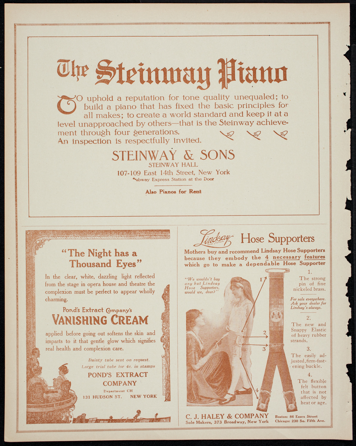 New York Philharmonic, March 13, 1914, program page 4