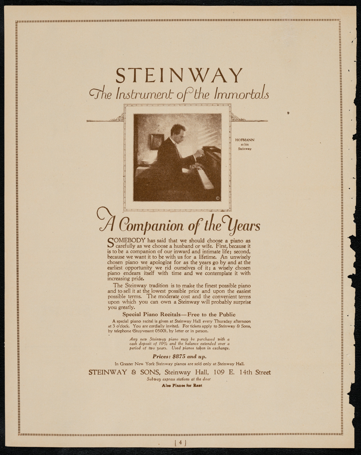 Jewish Teachers' Seminary Concert, February 26, 1922, program page 4